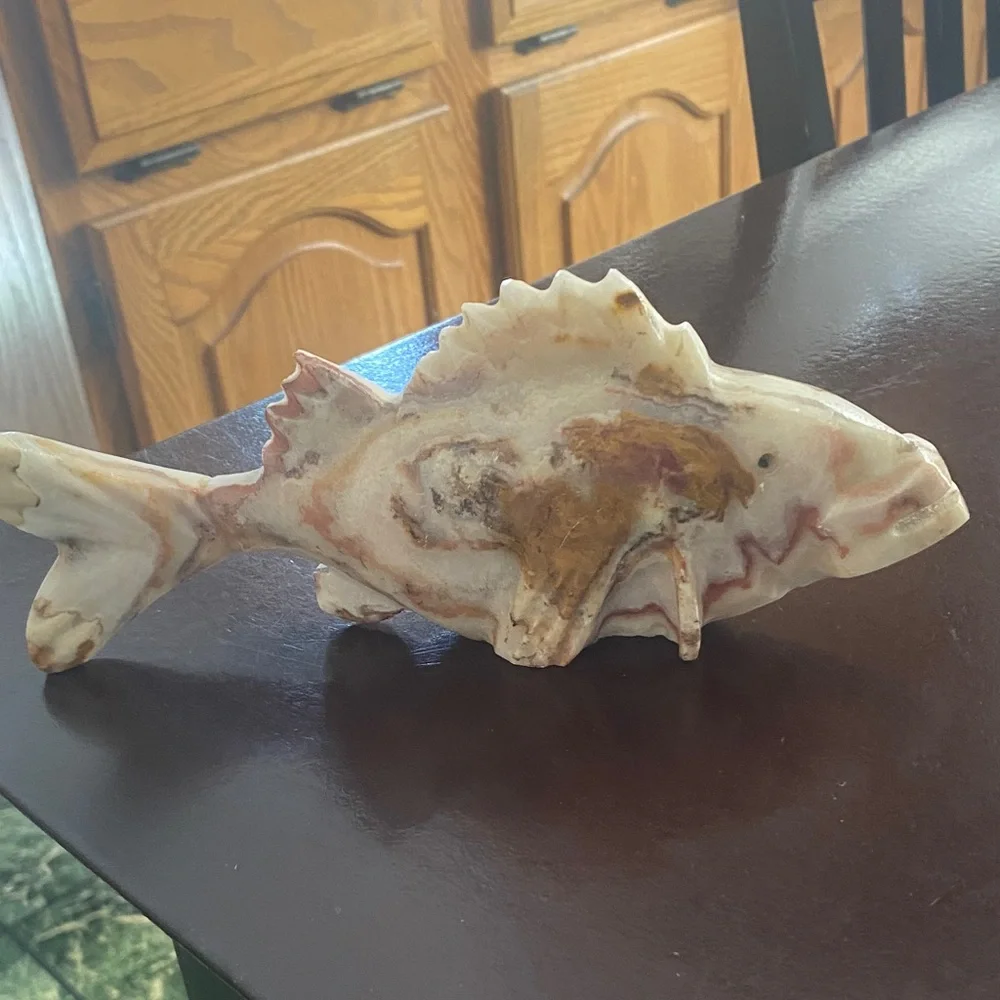 Marble Fish Sculpture